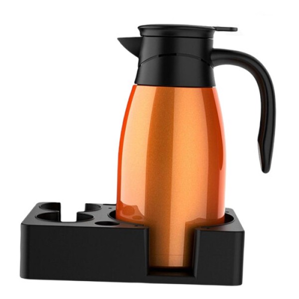 (12V Orange, 26 x 12cm) Penghangat Boiler Ketel Mobil Cerdas Terisolasi untuk Perjalanan Luar Ruangan